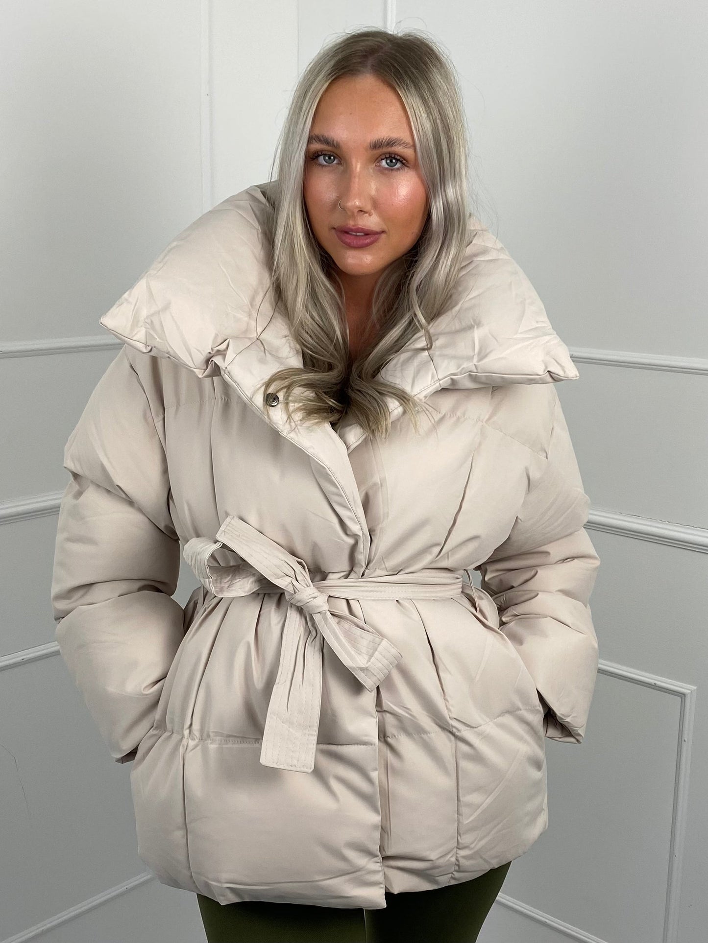 Karly Short Belted Puffer Jacket