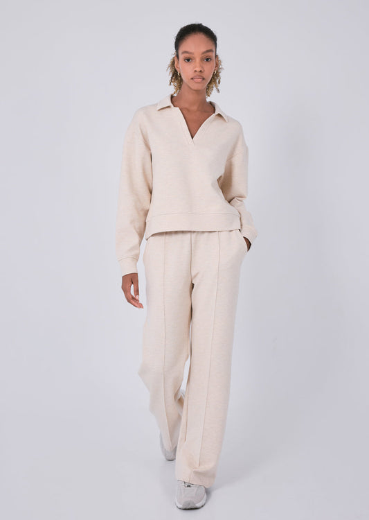 Women's Straight Leg Short Length Pants Oatmeal Heather